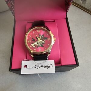 Ed Hardy Pink and Gold Watch